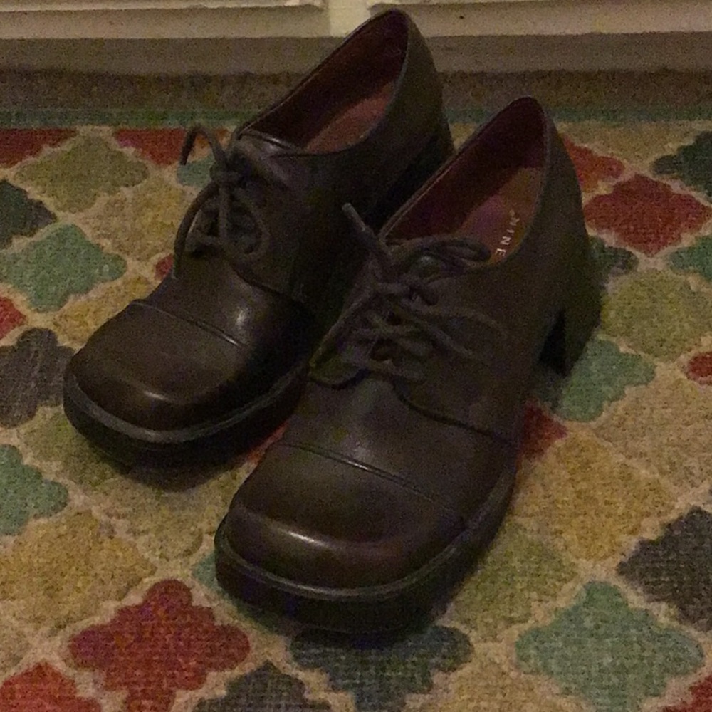 Chunky Nine West 90s vintage brown leather